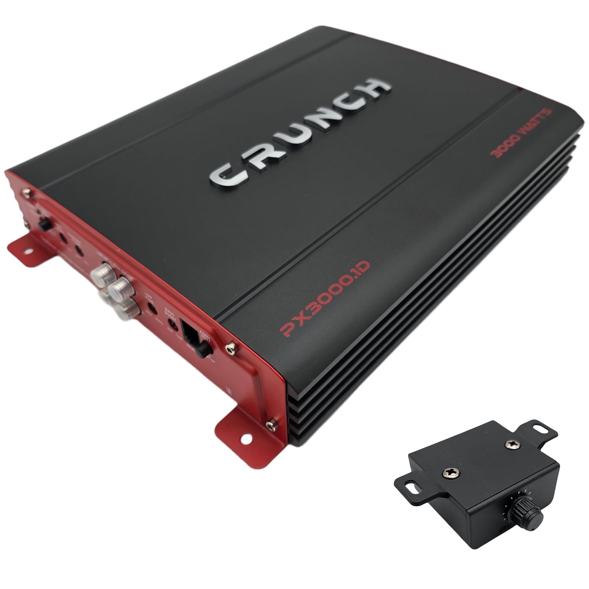 Crunch PX-3000.1D 3000W Monoblock Class-D Car Amplifier, 1-Ohm Stable, Variable Low-Pass, 45Hz Bass Boost, Subsonic Filter, Bass Remote Included Crunch PX-3000.1D 3000W Monoblock Class-D Car Amplifier, 1-Ohm Stable, Variable Low-Pass, 45Hz Bass Boost, Subsonic Filter, Bass Remote Included